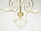 Mid-Century Italian Sconces in White Metal and Brass, Set of 2, Image 3