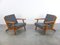 GE-290 Easy Chairs in Oak by Hans J. Wegner for Getama, 1960s, Set of 2 2