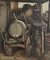 Herbert Theurillat, Charente et tonneau dans la grange, 1935, Oil on Canvas, Framed 2