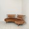 Brutalistisches Italienisches Halbrundes Sofa aus Leder, 1985 2