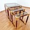 Mid-Century Italian Nesting Tables in Brass and Briarwood, 1965, Set of 3, Image 2
