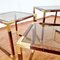 Mid-Century Italian Nesting Tables in Brass and Briarwood, 1965, Set of 3, Image 6