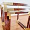 Mid-Century Italian Nesting Tables in Brass and Briarwood, 1965, Set of 3 11