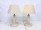 Hollywood Regency Lamps with Glass Base, 1970s, Set of 2 1
