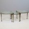 Vintage German Forged Bronze and Cast Glass Tables, 1980s, Set of 3 3