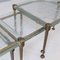 Vintage German Forged Bronze and Cast Glass Tables, 1980s, Set of 3 6