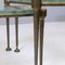 Vintage German Forged Bronze and Cast Glass Tables, 1980s, Set of 3 11
