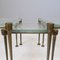 Vintage German Forged Bronze and Cast Glass Tables, 1980s, Set of 3 5