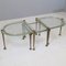 Vintage German Forged Bronze and Cast Glass Tables, 1980s, Set of 3 2