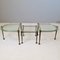 Vintage German Forged Bronze and Cast Glass Tables, 1980s, Set of 3, Image 1