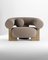 Modern Cassette Armchair in Taupe Boucle by Collector Studio 1