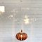 Lámpara colgante Ufo escandinava de chapa de madera, años 70, Imagen 15