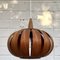 Scandinavian Ufo Mushroom Pendant Lamp in Wood Veneer, 1970s 14