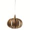 Scandinavian Ufo Mushroom Pendant Lamp in Wood Veneer, 1970s 6