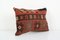 Turkish Tribal Organic Wool Oushak Outdoor Rug Cushion Covers in Brick Red, 2010s 3