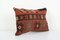 Turkish Tribal Organic Wool Oushak Outdoor Rug Cushion Covers in Brick Red, 2010s, Image 3
