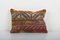 Lumbar Rug Cushion Cover in Faded Brick Red, 2010s 1