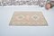 Modern Handmade Faded Pink & Beige Rug, Image 4