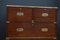 Antique Military Chest of Drawers in Teak, 1850, Image 12