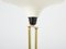 Italian Brass and Opaline Glass Floor Lamp Marble Base from Stilnovo, 1960s 4