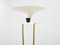 Italian Brass and Opaline Glass Floor Lamp Marble Base from Stilnovo, 1960s 9