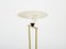Italian Brass and Opaline Glass Floor Lamp Marble Base from Stilnovo, 1960s 5