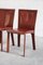Italienische Esszimmerstühle aus rotem Leder von Mario Bellini, 1980er, 6 . Set 2