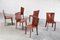 Italienische Esszimmerstühle aus rotem Leder von Mario Bellini, 1980er, 6 . Set 5