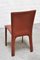 Italienische Esszimmerstühle aus rotem Leder von Mario Bellini, 1980er, 6 . Set 11