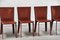 Italian Red Leather Dining Chairs by Mario Bellini, 1980s, Set of 6 7