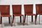 Italian Red Leather Dining Chairs by Mario Bellini, 1980s, Set of 6, Image 7