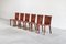 Italian Red Leather Dining Chairs by Mario Bellini, 1980s, Set of 6 4