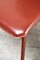 Italian Red Leather Dining Chairs by Mario Bellini, 1980s, Set of 6, Image 9