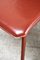 Sedie da pranzo in pelle rossa di Mario Bellini, Italia, anni '80, set di 6, Immagine 9