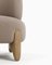 Modern Tobo Armchair in Fabric and Oak Wood by Collector Studio 5