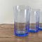 Blue Drinking Glasses, Japan, 1940s, Set of 6 12