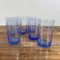 Blue Drinking Glasses, Japan, 1940s, Set of 6 13