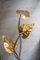 Leaf-Shaped Floor Lamp in Brass attributed to Tommaso Barbi, Italy, 1970 2