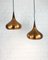 Danish Copper Orient Pendant Lamps by Jo Hammerborg for Fog & Mørup, 1960s, Set of 2 2