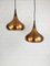 Danish Copper Orient Pendant Lamps by Jo Hammerborg for Fog & Mørup, 1960s, Set of 2 16