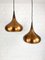 Danish Copper Orient Pendant Lamps by Jo Hammerborg for Fog & Mørup, 1960s, Set of 2 1