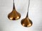 Danish Copper Orient Pendant Lamps by Jo Hammerborg for Fog & Mørup, 1960s, Set of 2 5