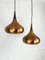 Danish Copper Orient Pendant Lamps by Jo Hammerborg for Fog & Mørup, 1960s, Set of 2 4