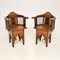 Antique Inlaid Syrian Damascus Armchairs, 1910s, Set of 2 1