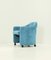 PS142 Armchair in Blue Nubuck Leather by Eugenio Gerli for Tecno, 1960s 3