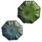 Porcelain Dishes Enameled in Green to Hang from Inthai Barcelona, Set of 2 1