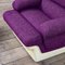 Purple Fabric Armchairs & White Plastic Body attributed to Guarnacci, Padovano and Vagnoni for 1P, 1970s, Set of 2, Image 3