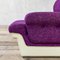 Purple Fabric Armchairs & White Plastic Body attributed to Guarnacci, Padovano and Vagnoni for 1P, 1970s, Set of 2 5