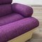 Purple Fabric Armchairs & White Plastic Body attributed to Guarnacci, Padovano and Vagnoni for 1P, 1970s, Set of 2 4