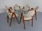 Compass Chairs in Teak by Kai Kristiansen for Sva Mobler, 1960s, Set of 6, Image 3